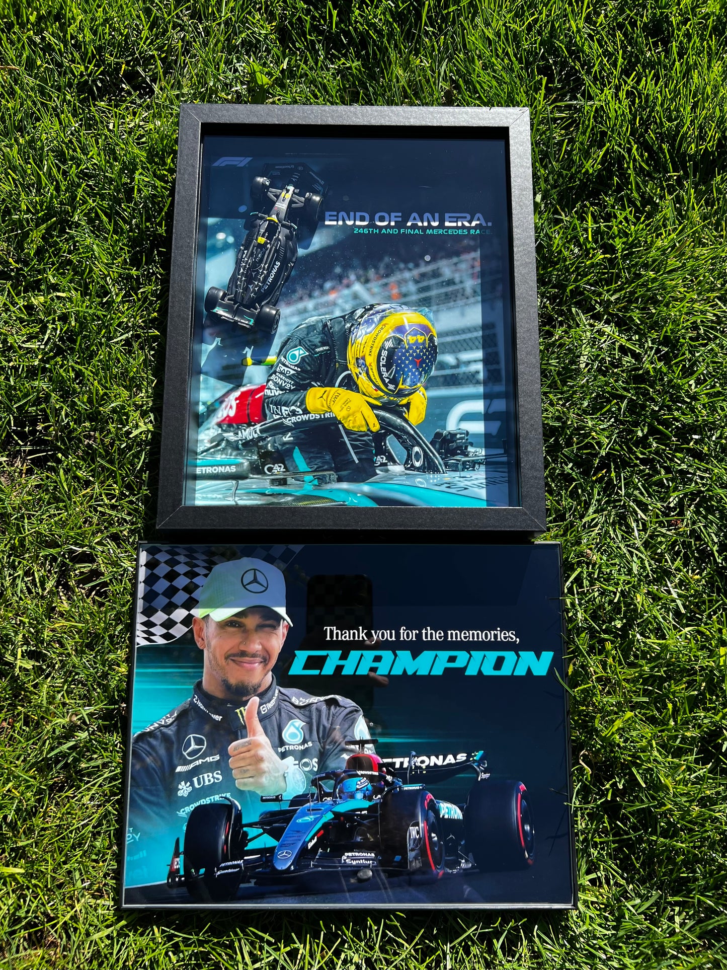Lewis Hamilton F1 Shadow Box - 2 PC SET